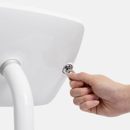 Bouncepad Original Floorstanding + Brother Printer Mount (inc USB Cable) | Apple iPad 10th Gen 10.9 (2022) | White | Exposed Front Camera and Home Button