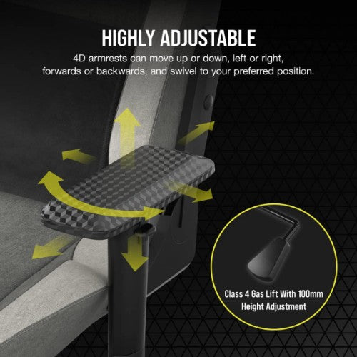 Corsair CF-9010058-WW video game chair PC gaming chair Mesh seat Grey