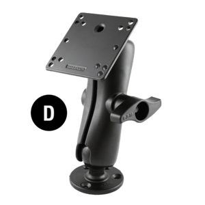 RAM Mounts Double Ball Mount with 75x75mm VESA Plate and Jam Nut