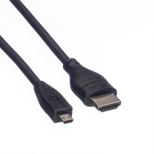 ROLINE HDMI High Speed Cable + Ethernet, A - D, M/M 2 m
