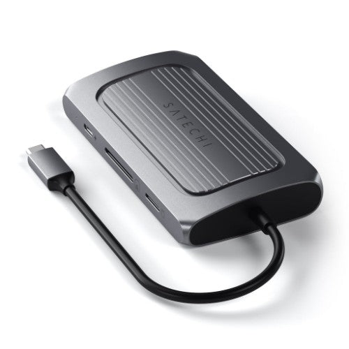 Satechi ST-U4MA3M laptop dock/port replicator USB Type-C Grey