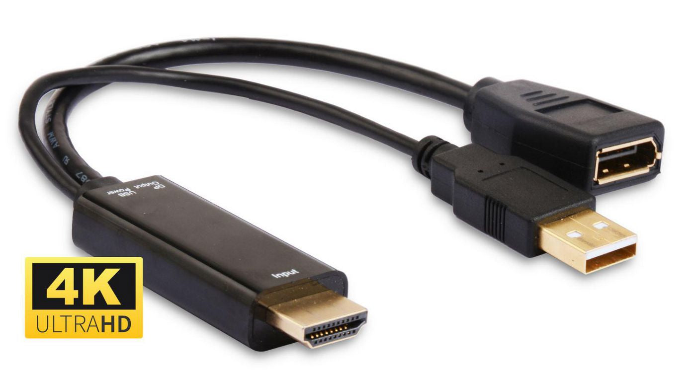 Microconnect HDMDPP1 video cable adapter 0.15 m HDMI Type A (Standard) DisplayPort Black