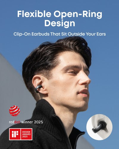 Soundcore Aeroclip Headset True Wireless Stereo (TWS) In-ear Calls/Music/Sport/Everyday Bluetooth Black