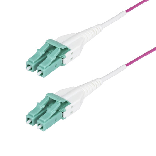 StarTech.com 7m (23ft) LC to LC (UPC) OM4 Multimode Fiber Optic Cable, Erika Violet, 50/125µm, 40G/100G, LOMMF/VCSEL, Uniboot Fiber Jumper Cord, OFNR Riser Rated
