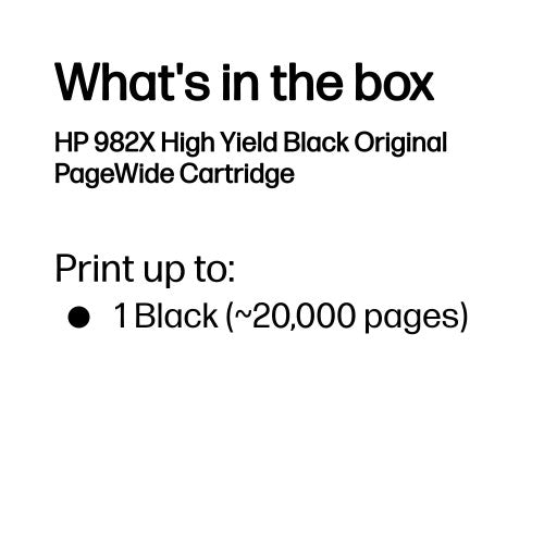 HP T0B30A/982X Ink cartridge black, 20K pages ISO/IEC 24711 194ml for HP PageWide 765