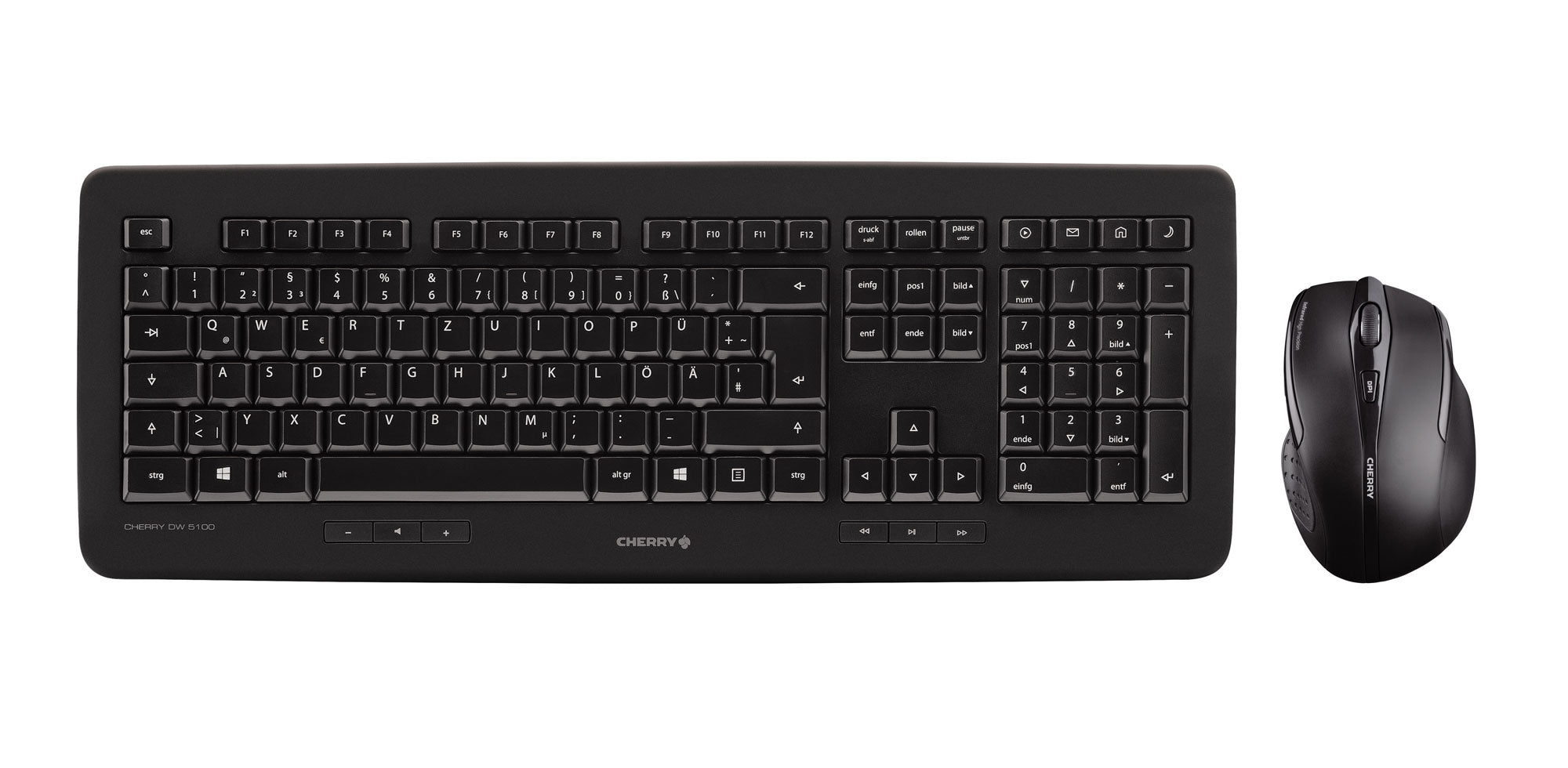 CHERRY DW 5100 keyboard Mouse included RF Wireless French Black