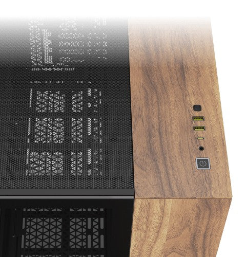 Corsair CC-9011286-WW computer case Midi Tower Black, Walnut