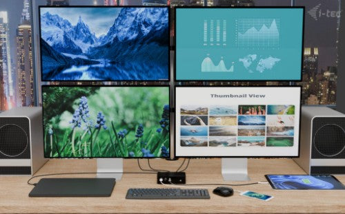 i-tec Thunderbolt5 Quattro Display Docking Station, 5x USB, 2.5 GLAN + Power Delivery 140W