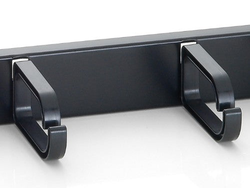 Equip 19" Rack Mount Cable Management Panel, Black (RAL 9005)