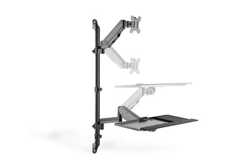 Digitus Flexible wall-mounted Stand/Sit workstation, single monitor