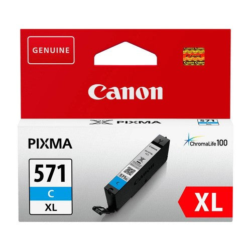 Canon 0332C001/CLI-571CXL Ink cartridge cyan high-capacity, 680 pages ISO/IEC 24711 375 Photos 11ml for Canon Pixma MG 5750/7750