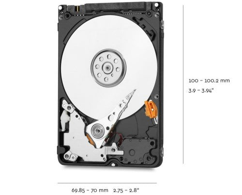 Western Digital Blue internal hard drive 2 TB 5400 RPM 128 MB 2.5" Serial ATA III