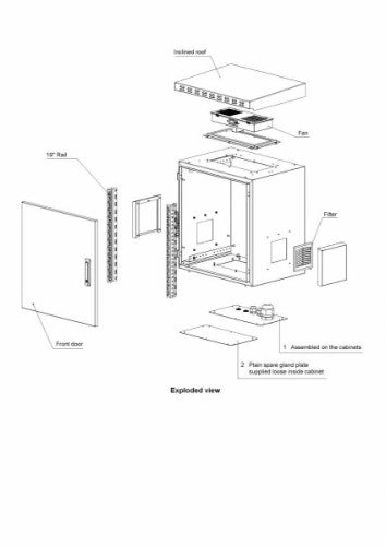 Equip Safe Outdoor 19' Cabinet, 16U, 600X450MM, RAL7035 Grey