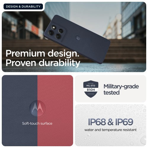 Motorola moto g86 5G 16.9 cm (6.67") Dual SIM Android 15 USB Type-C 8 GB 256 GB 5200 mAh Dark Blue