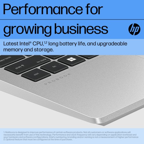 HP ProBook 440 G10 Intel® Core™ i5 i5-1335U Laptop 35.6 cm (14") Full HD 8 GB DDR4-SDRAM 256 GB SSD Wi-Fi 6E (802.11ax) Windows 11 Pro Silver