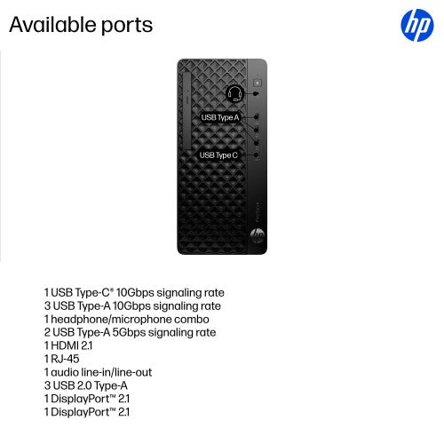 HP ProDesk 4 Tower G1i Wolf Pro Security Edition Intel Core Ultra 7 265 32 GB DDR5-SDRAM 1 TB SSD NVIDIA RTX A400 Windows 11 Pro PC AI PC Black