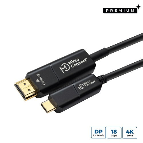 Microconnect USB3.1CHDMI10OP video cable adapter 10 m USB Type-C HDMI Black