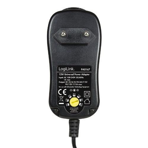 LogiLink PA0167 power adapter/inverter Indoor 12 W Black