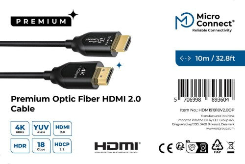 Microconnect Premium Optic HDMI Cable 10m