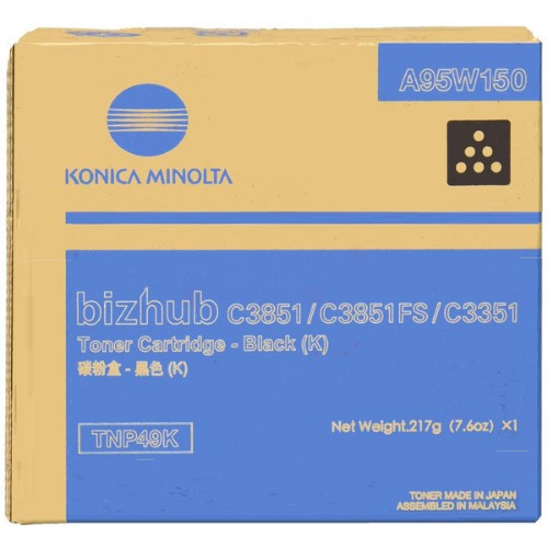 Konica Minolta A95W150/TNP-49K Toner black, 13K pages for KM Bizhub C 3351