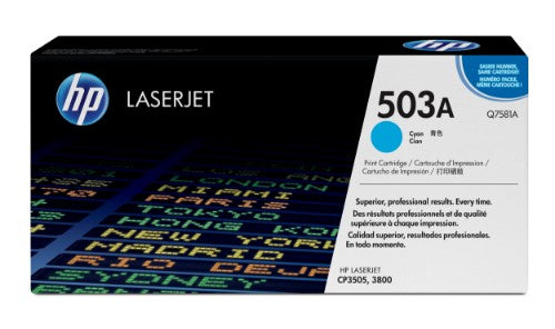 HP Q7581A/503A Toner cartridge cyan, 6K pages/5% for HP Color LaserJet 3800