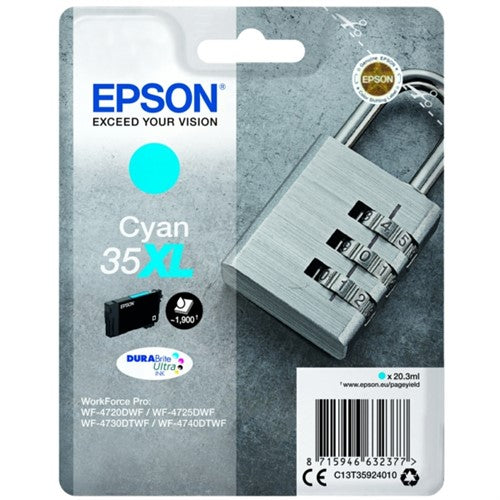 Epson C13T35924010/35XL Ink cartridge cyan high-capacity, 1.9K pages 20,3ml for Epson WF-4720