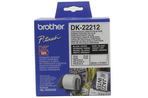Brother DK-22212 DirectLabel Etikettes white Film 62mm x 15,24m for Brother P-Touch QL/700/800/QL 12-102mm/QL 12-103.6mm