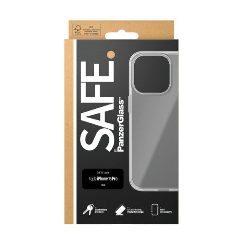 PanzerGlass SAFE. by ® TPU Case Transparent iPhone 15 Pro