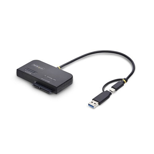 StarTech.com USB-C/USB-A to M.2 NVMe and 2.5in/3.5in SATA Adapter, 10Gbps, Tool-Free External SSD Hard Drive Reader, B+M/M-Key