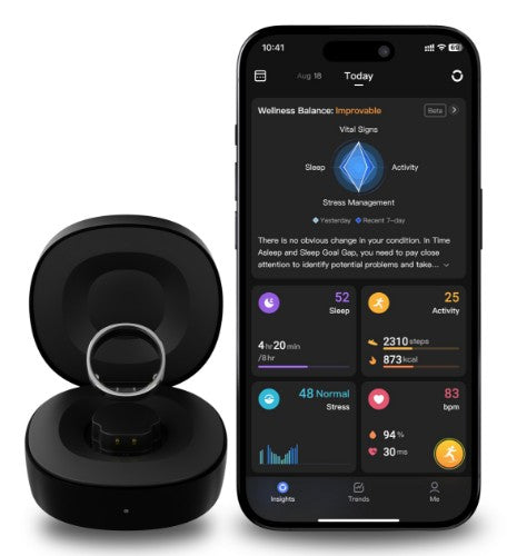 RingConn Gen 2 No Smart ring activity tracker IP68 Black