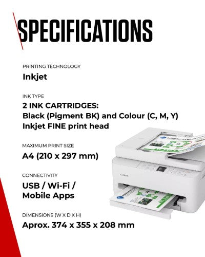 Canon PIXMA TS7550i Inkjet A4 1200 x 1200 DPI Wi-Fi