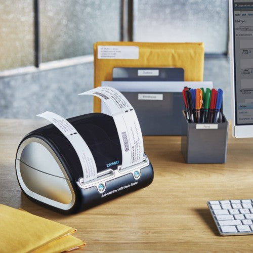 DYMO LabelWriter 450 Twin Turbo Label Maker | Direct Thermal Label Printer | Fast 71 Label-per-Minute Printing of LabelsBarcodes & More | Computer Connection | For Home & Office