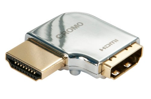 Lindy CROMO HDMI Male to HDMI Female 90 Degree Right Angle Adapter - Left