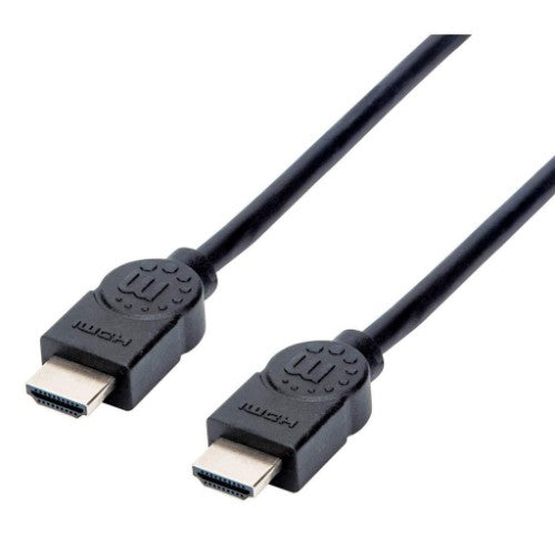 Manhattan HDMI 4K@30Hz Cable, 1.5m, Male to Male, Black, Ultra HD 4k x 2k, Fully Shielded, Gold Plated Contacts, Lifetime Warranty, High Speed, Equivalent to HDMM150CM