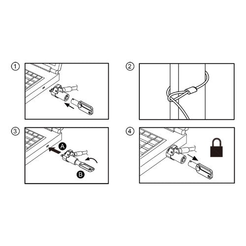 LogiLink NBS013 cable lock Black, Silver 1.8 m