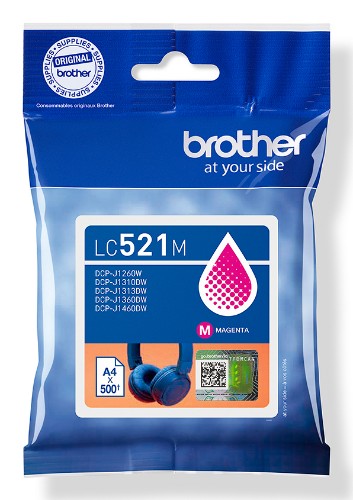 Brother LC-521M Ink cartridge magenta, 500 pages ISO/IEC 19752 for Brother DCP-J 1260