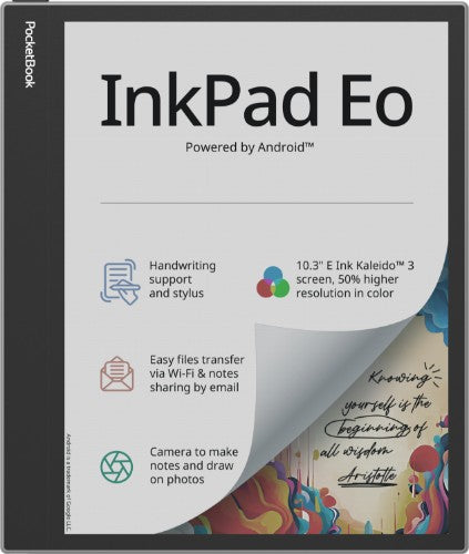 PocketBook InkPad Eo - Mist Grey e-book reader Touchscreen 64 GB Wi-Fi Black, Grey