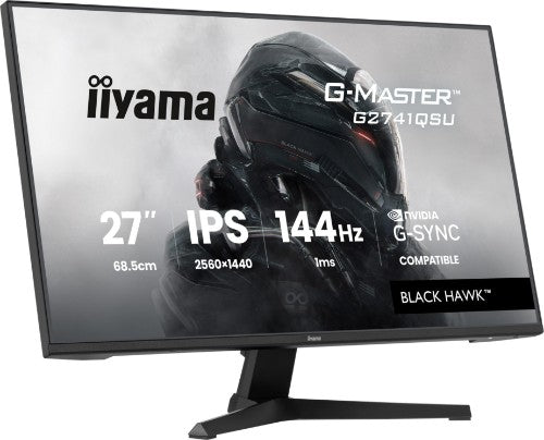 iiyama G-MASTER Get ahead with the 27" G2741QSU-B1 Black Hawk monitor with IPS Panel Technology and 1ms MPRT