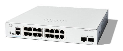 Cisco Catalyst 1200-16T-2G Smart Switch, 16 Port GE, 2x1GE SFP, Limited Lifetime Protection (C1200-16T-2G)