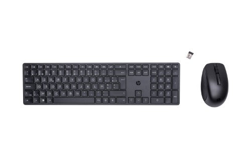 HP 650 Wireless and Mouse Combo keyboard Mouse included Home RF Wireless AZERTY Belgian Black