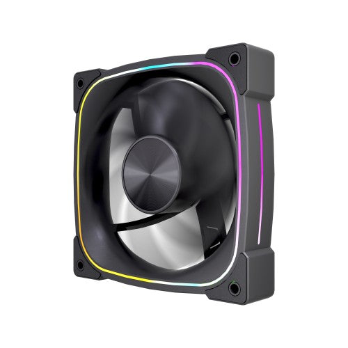 VIDA Stealth 120mm ARGB PWM Case Fan, Hydraulic Bearing, Outer Ring Lighting, 600-1500 RPM, Black Computer case 12 cm 80 pc(s)