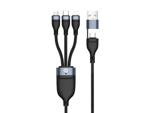 Conceptronic ETTA05B15 USB 3-in-1 PD 3.0 60W Charging Cable 1.5M, 20V 3A, 480Mbps
