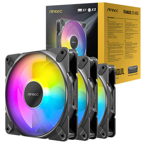 Antec TQ 12025 ARGB_3PK Computer case Fan 12 cm Black 3 pc(s)