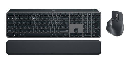 Logitech Master MX Keys Combo for Bussiness keyboard Mouse included Office RF Wireless + Bluetooth QWERTY Spanish Graphite