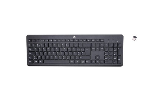 HP 230 Wireless keyboard Universal RF Wireless AZERTY Belgian Black