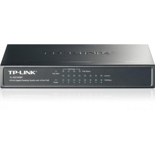 TP-Link TL-SG1008P network switch Unmanaged Gigabit Ethernet (10/100/1000) Power over Ethernet (PoE) Hazelnut