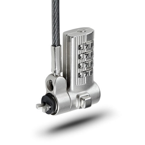 StarTech.com Universal Laptop Lock 6.6ft (2m), Security Cable For Notebook Compatible With Noble Wedge®/Nano/K-Slot; Keyless Combination Locking Cable, Anti-Theft Cut-Resistant Steel Cable