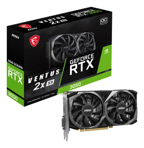 MSI VENTUS GEFORCE RTX 3050 2X XS 8G OC graphics card NVIDIA 8 GB GDDR6