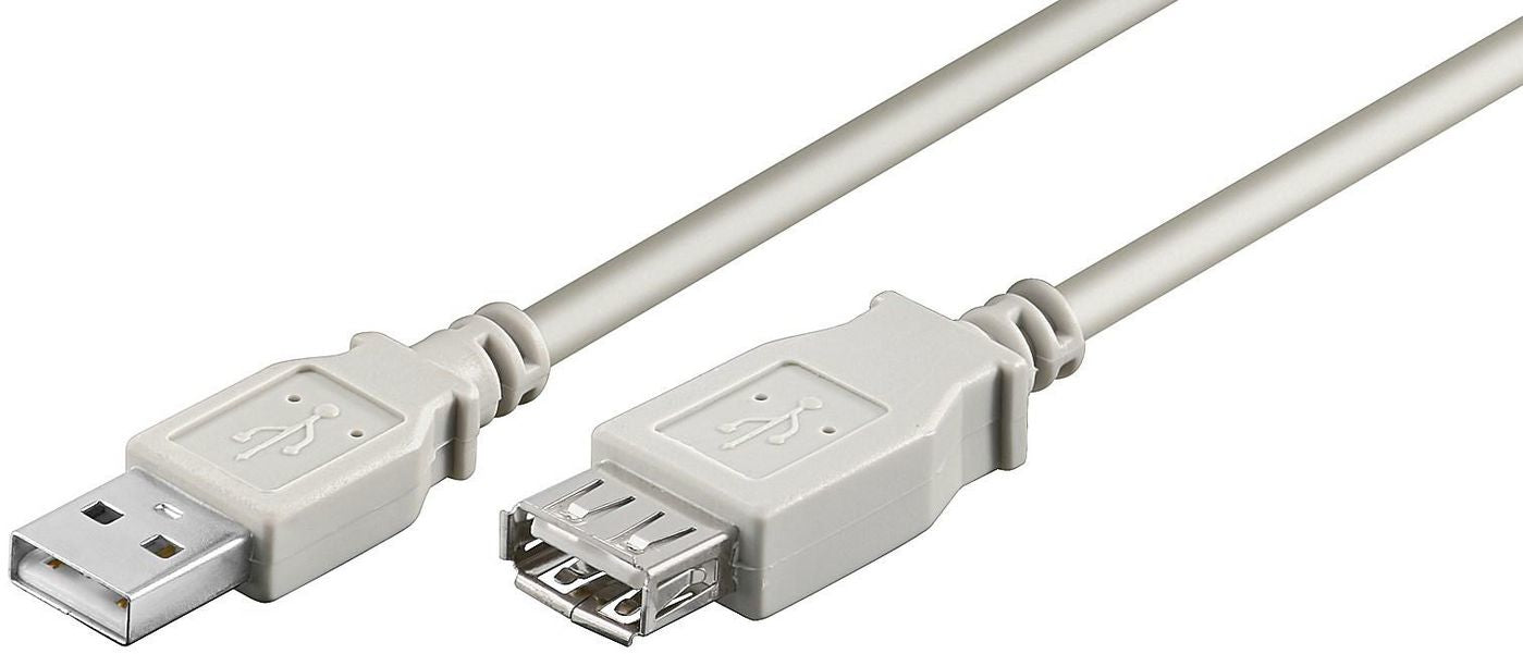 Microconnect USBAAF01 USB cable USB 2.0 0.1 m USB A Grey