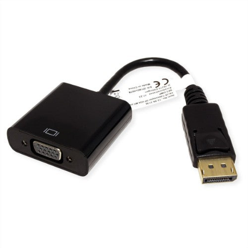 VALUE 12.99.3136 video cable adapter 0.2 m VGA (D-Sub) DisplayPort Black